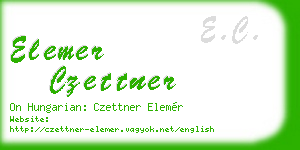 elemer czettner business card