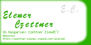 elemer czettner business card